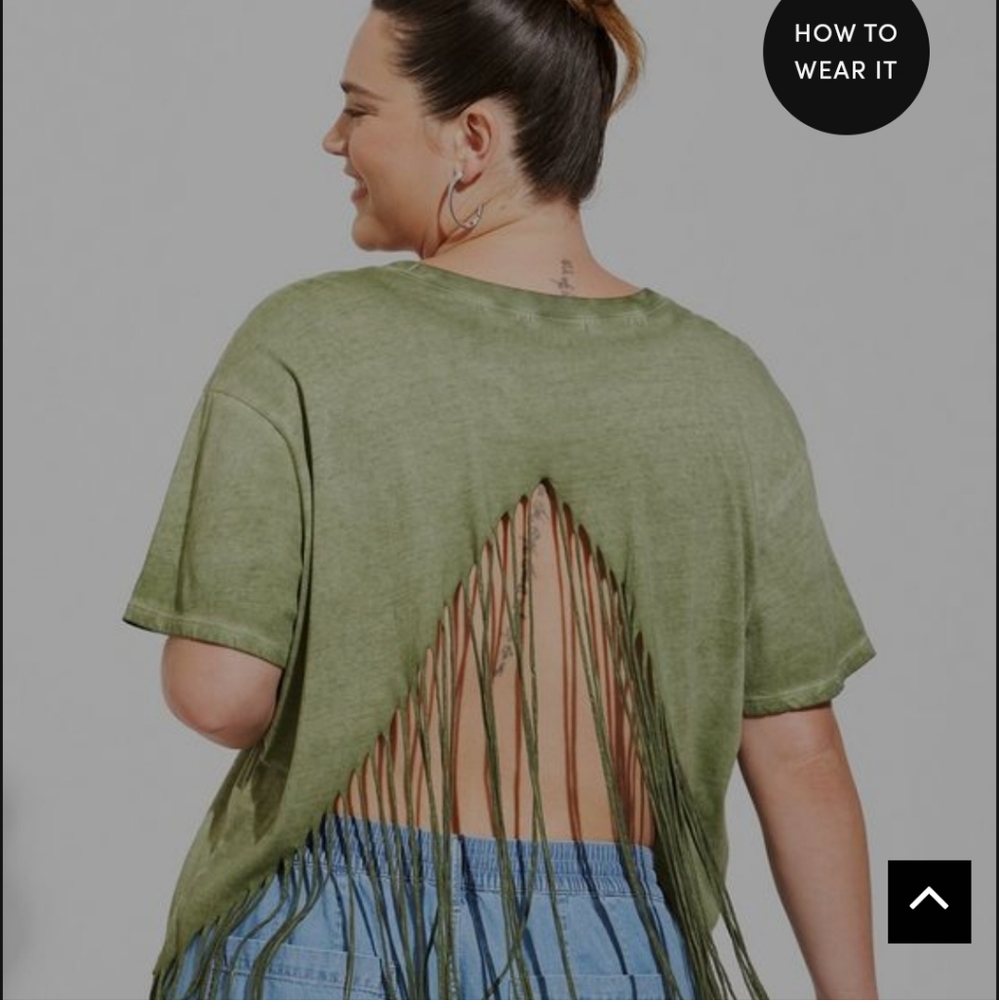 Torrid fringe shirt size 4